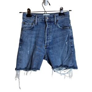 Agolde Nico High Rise Cut Off Distressed Shorts in Rooted Women’s Size 23